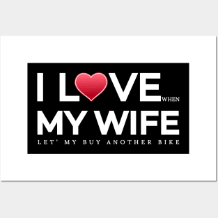 I love my wife, funny husband Posters and Art